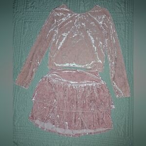 GAP Kids Pink Velvet Ensemble Sz XL 12/13